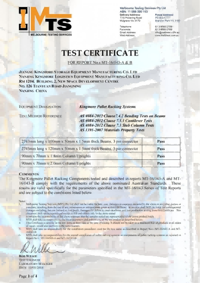 Kingmore | AS4084 Compliant Warehouse Racking for the Australian Market