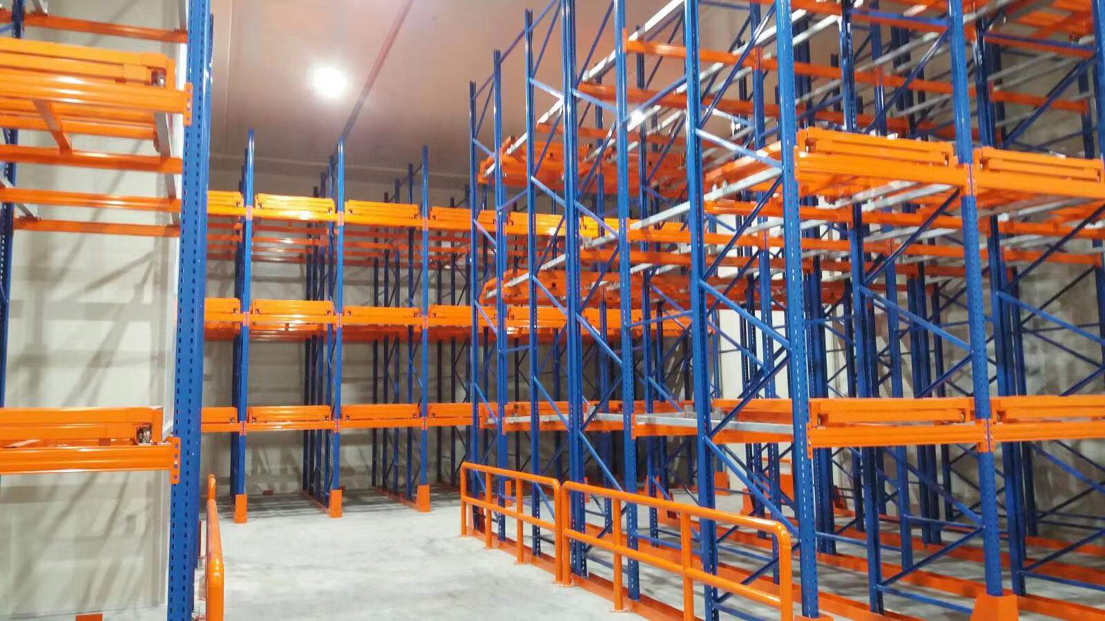 Push Back Racking – Gravity Cart High Density Storage Solution
